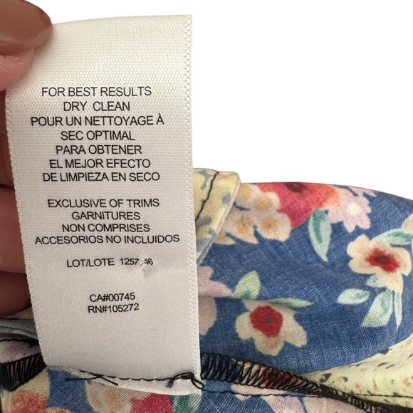 Amur - Nyla Tie Front Dress Vibrant Multicolor Wrap Dress Sz 4 - Picture 9 of 9